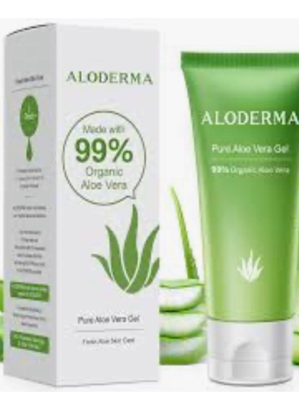 Pure Aloe Vera Gel Moisturizer Aloderma — Soothing Facial Hydration 4.02oz